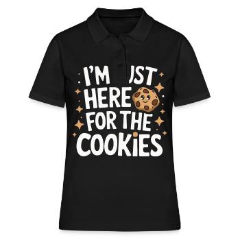 Cookies Cookie Keks Kekse Schokolade - Frauen Polo Shirt - Schwarz - Vorne - Ailine (174cm)