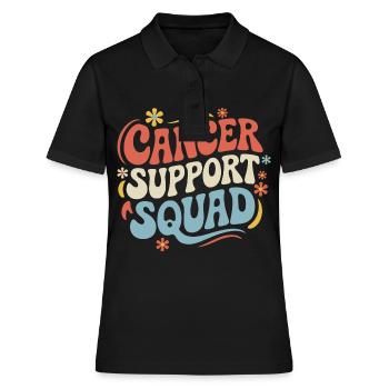 Sensibilisation au cancer Cancer Cancer du sein - Polo Femme - noir - Devant - Ailine (174cm)