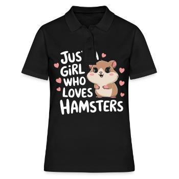 Hamster - Frauen Polo Shirt - Schwarz - Vorne - Ailine (174cm)