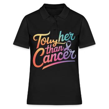 Sensibilisation au cancer Cancer Cancer du sein - Polo Femme - noir - Devant - Ailine (174cm)