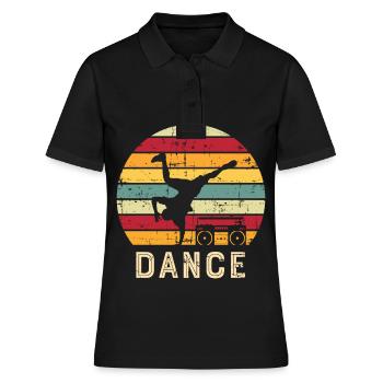 Breakdance Bboy Musik Tanzen - Frauen Polo Shirt - Schwarz - Vorne - Ailine (174cm)