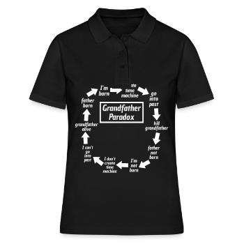 Grandpa's Paradox Nerd Geek Science Fiction - Women's Polo Shirt - black - Front - Ailine (174cm)