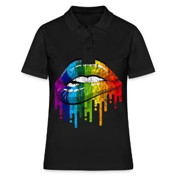 Gay Pride - Polo Femme - noir - Devant - Ailine (174cm)
