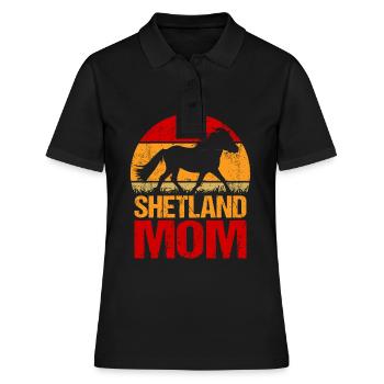 Shetlandpony Shetland Poney Mama - Polo Femme - noir - Devant - Ailine (174cm)