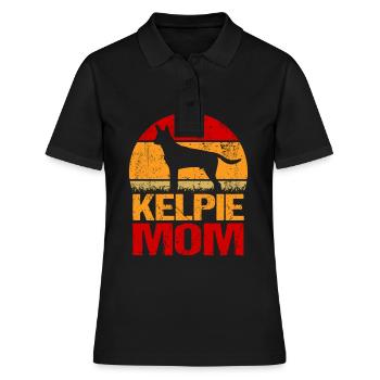 Australian Kelpie Hund Mama Oma Geschenk - Frauen Polo Shirt - Schwarz - Vorne - Ailine (174cm)