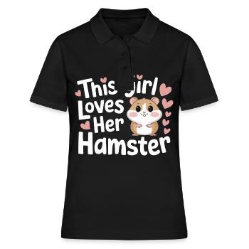 Hamster - Frauen Polo Shirt - Schwarz - Vorne - Ailine (174cm)