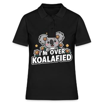 Koala Koala Koala Ours Koala Animal - Polo Femme - noir - Devant - Ailine (174cm)