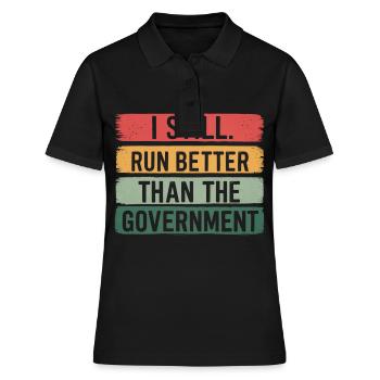 Amputation Behinderung - Frauen Polo Shirt - Schwarz - Vorne - Ailine (174cm)