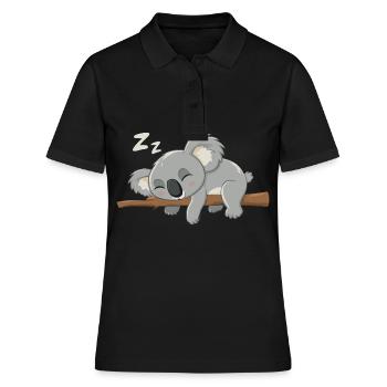Koala Koala Koala Ours Koala Animal - Polo Femme - noir - Devant - Ailine (174cm)