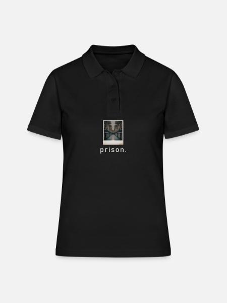 Ambiance de prison rétro Photo - Polo Femme - noir