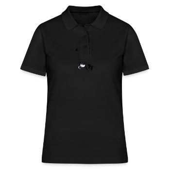 Geile Stute mit Strassstein - Frauen Polo Shirt - Schwarz - Vorne - Ailine (174cm)