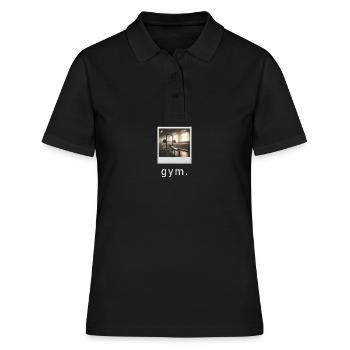 Gym Vibe Rétro Photo - Polo Femme - noir - Devant - Ailine (174cm)