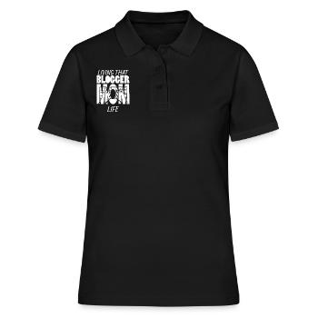 Living That Blogger Mom Life Blogger Mama - Frauen Polo Shirt - Schwarz - Vorne - Ailine (174cm)