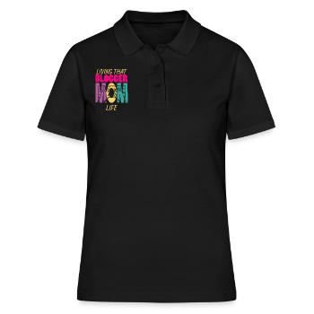 Living That Blogger Mom Life Mama Blogger - Frauen Polo Shirt - Schwarz - Vorne - Ailine (174cm)