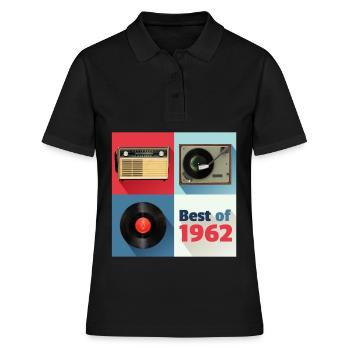 Le meilleur de 1962 Vinyl Radio Oldschool Turntable - Polo Femme - noir - Devant - Ailine (174cm)