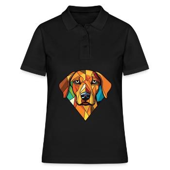 Braque Du Bourbonnais Dog Breed Watercolor Glass - Women's Polo Shirt - black - Front - Ailine (174cm)