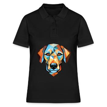 Braque Francais Dog Breed Watercolor Illustration - Women's Polo Shirt - black - Front - Ailine (174cm)