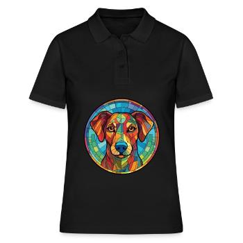Alano Español chien race aquarelle illustration - Polo Femme - noir - Devant - Ailine (174cm)