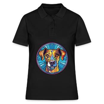 Alano Español chien race aquarelle illustration - Polo Femme - noir - Devant - Ailine (174cm)