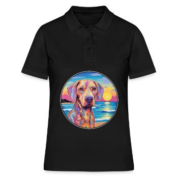 Braque Saint Germain Race De Chien Coloré Cartoon Wa - Polo Femme - noir - Devant - Ailine (174cm)