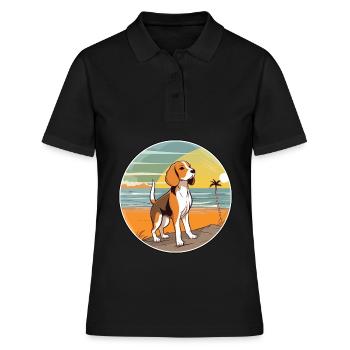 Beagle Harrier chien race Cartoon Kawaii Clipart - Polo Femme - noir - Devant - Ailine (174cm)