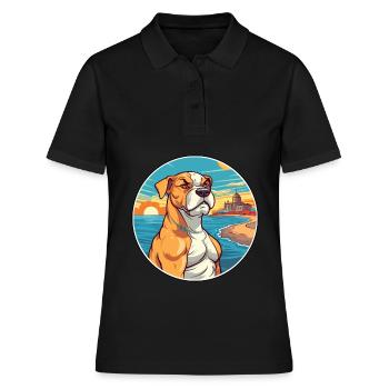 Cordoue chien de combat race Cartoon Kawaii Clipart - Polo Femme - noir - Devant - Ailine (174cm)