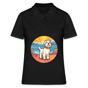Sealyham Terrier Dog Breed Cartoon Kawaii Clipart - Women's Polo Shirt - black - Front - Ailine (174cm)