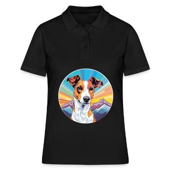 Glatter Foxterrier Hunderasse Cartoon Kawaii Waterc - Frauen Polo Shirt - Schwarz - Vorne - Ailine (174cm)