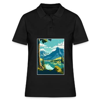 Lucerne Suisse Vintage voyage affiche Souvenir - Polo Femme - noir - Devant - Ailine (174cm)