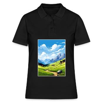 Velika Planina Slovénie Lac de Bled Affiche de voyage - Polo Femme - noir - Devant - Ailine (174cm)