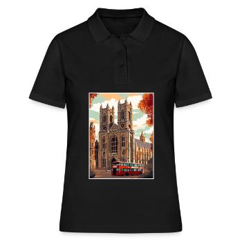 Westminster Abbey London Vintage Reiseposter WPA - Frauen Polo Shirt - Schwarz - Vorne - Ailine (174cm)