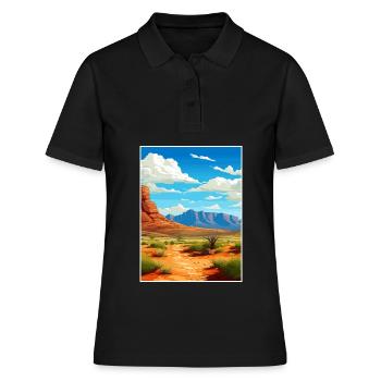 Guadalupe Mountains National Park Travel Poster - Women's Polo Shirt - black - Front - Ailine (174cm)