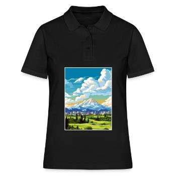 Anchorage Alaska Vintage voyage affiche Souvenir - Polo Femme - noir - Devant - Ailine (174cm)