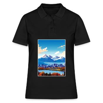 Anchorage Alaska Vintage voyage affiche Souvenir - Polo Femme - noir - Devant - Ailine (174cm)