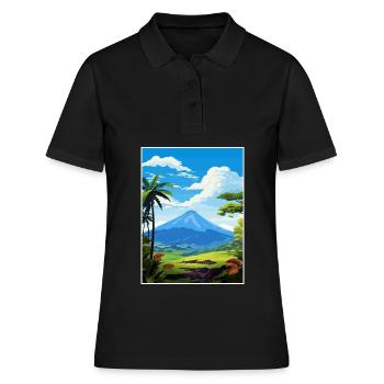 La Fortuna Costa Rica Vintage Reiseposter WPA - Frauen Polo Shirt - Schwarz - Vorne - Ailine (174cm)