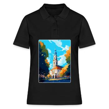 Bialystok Pologne Vintage Voyage Poster Art Mural - Polo Femme - noir - Devant - Ailine (174cm)