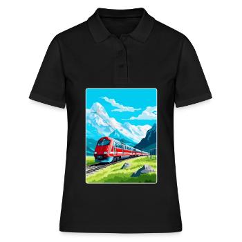 Glacier Express Suisse Affiche de voyage vintage - Polo Femme - noir - Devant - Ailine (174cm)