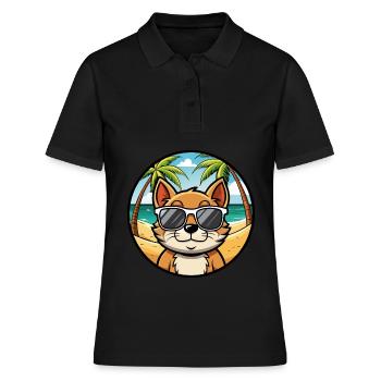 Bambino Cat Breed Cartoon Lunettes de soleil Beach - Polo Femme - noir - Devant - Ailine (174cm)