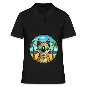 Alano Español Chien Race Dessin animé Lunettes de soleil Plage - Polo Femme - noir - Devant - Ailine (174cm)
