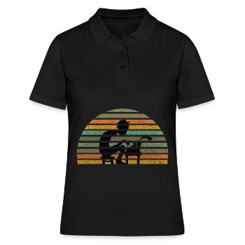 Journalist Schreiber Autor Retro Design - Frauen Polo Shirt - Schwarz - Vorne - Ailine (174cm)