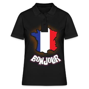 France pays et pays - Polo Femme - noir - Devant - Ailine (174cm)