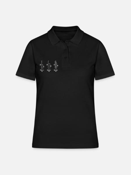 Quinte Quarte Oktave - Mathematik und Musik - Frauen Polo Shirt - Schwarz