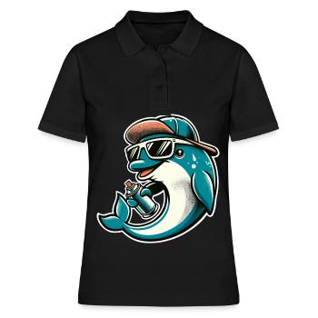 Bombe aérosol Dolphin Graffiti - Polo Femme - noir - Devant - Ailine (174cm)