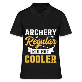 Archery Kid Like A Regular Kid But Cooler - Frauen Polo Shirt - Schwarz - Vorne - Ailine (174cm)