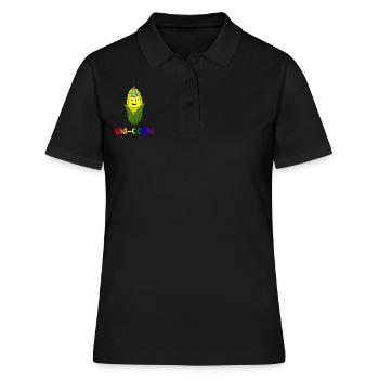Uni-corn Bauer - Frauen Polo Shirt - Schwarz - Vorne - Ailine (174cm)