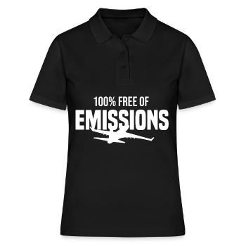 100% sans émissions - planeur - Polo Femme - noir - Devant - Ailine (174cm)