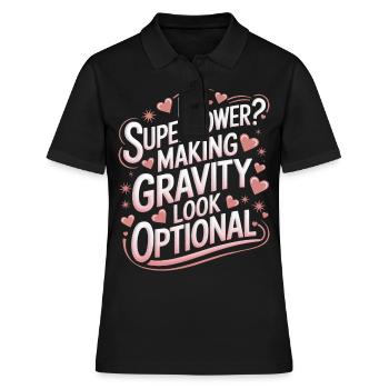 Turnen Turner Gymnastik - Frauen Polo Shirt - Schwarz - Vorne - Ailine (174cm)