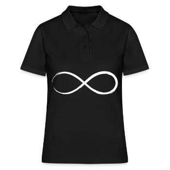 Symbole de signe infini infini - Polo Femme - noir - Devant - Ailine (174cm)