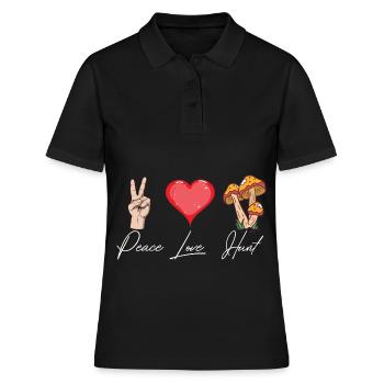 Cueilleurs de champignons et amis champignons - Polo Femme - noir - Devant - Ailine (174cm)
