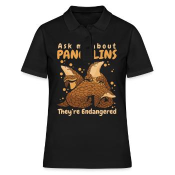 Pangolin Tier Pangoline vom Aussterben bedrohte Ar - Frauen Polo Shirt - Schwarz - Vorne - Ailine (174cm)